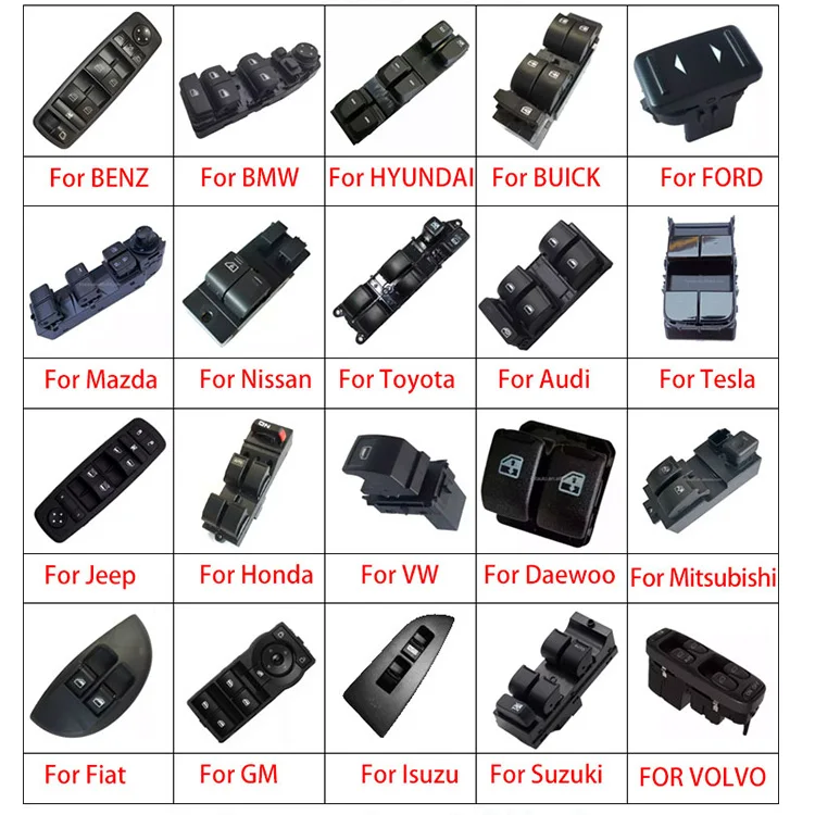 Auto Parts car Control Lifter Switch Electrical power window switch for Toyota Mazda Ford Hyundai Nissan VW HONDA bmw Audi JEEP