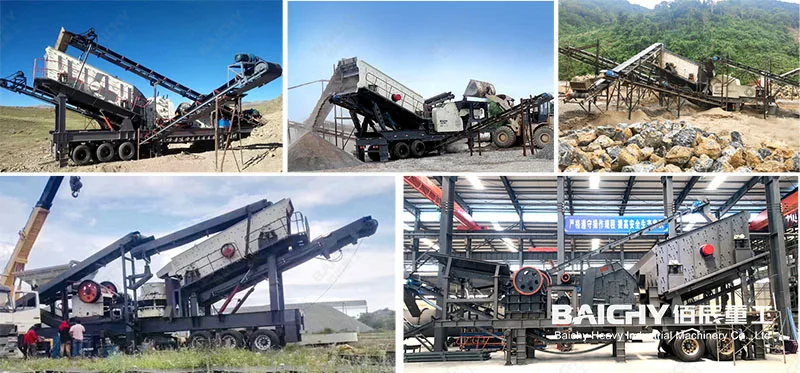 60-100tph Mobile crushing plant Jaw &          Cone Crusher Stone Crushing Line For Limestone Granite Gypsum Basalt Quartzite Iron Ore
