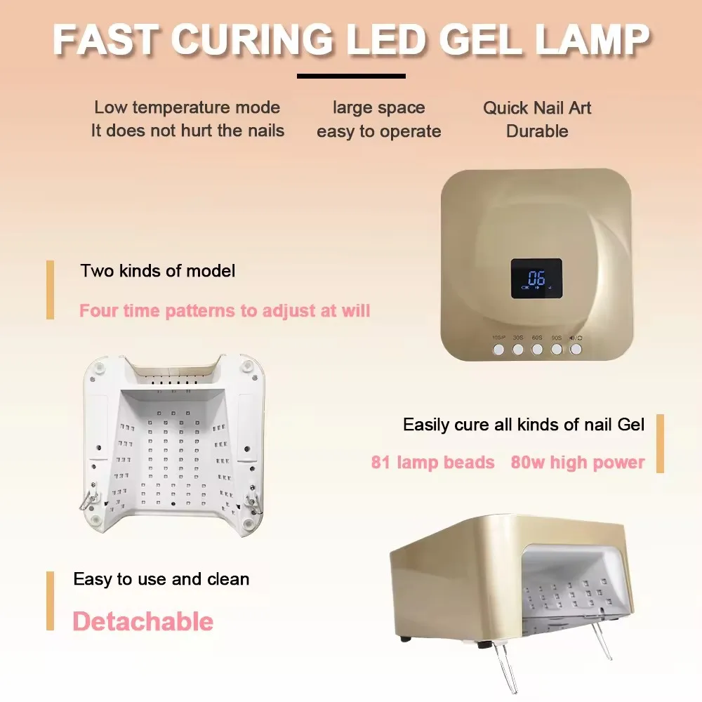 IBelieve Trending Products 2024 New Arrivals Professional 80W Cordless Quick Dry UV Led Lamp Rechargeable Nail Curing Lamp