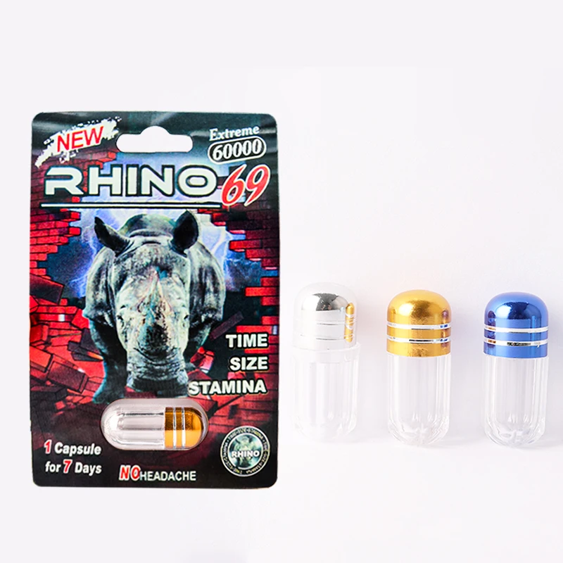 Custom Packages Male Enhancement Pills 3D Card Display Boxes Rhino 8 500K Blister Card Capsules Pill Packaging For Rhino 69