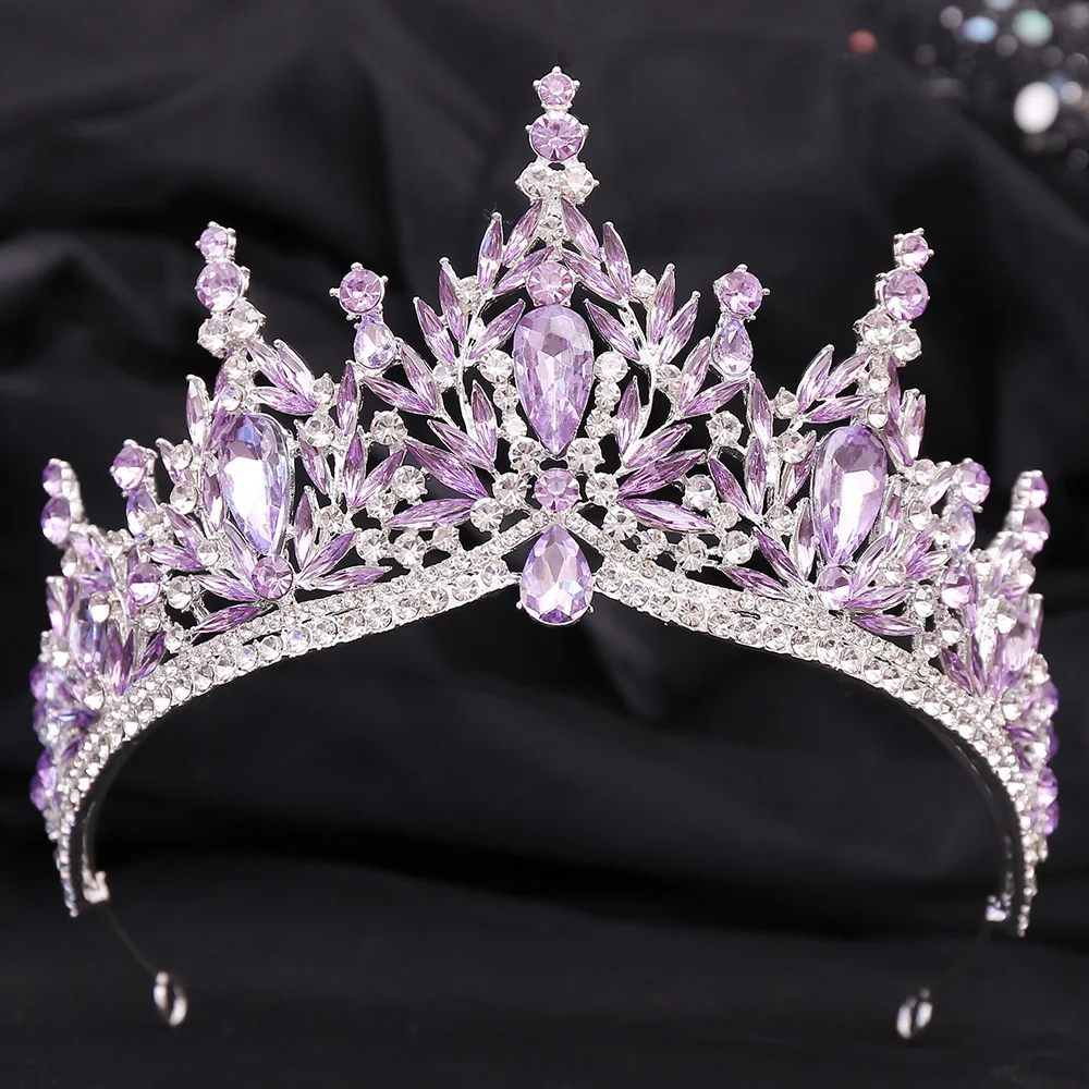 Bridal Pearlized Wedding Crystal Flower Birthday Hair Tiaras For Bride Para 15 Anos For Little Girls