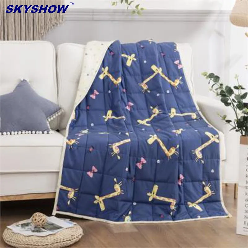 
Health Care Children Weighted Baby Blanket 5Lbs Printed Weighted Blanket For Kids 