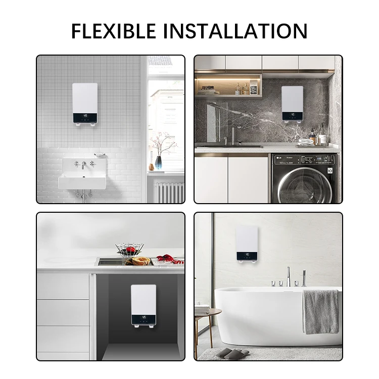 Mini Geysers Electric Water Heater  Tankless Electric Water Heater  for  Kitchen Sink or Shower