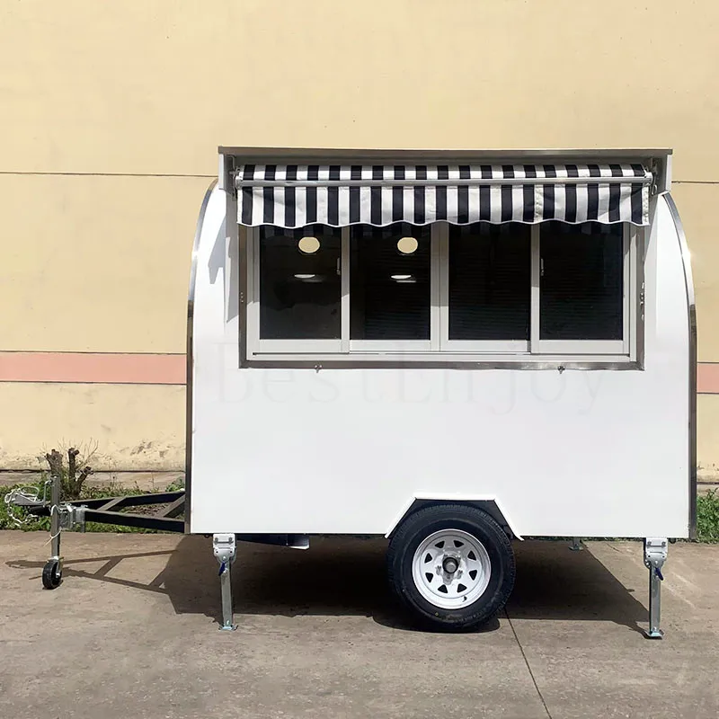 Retro Caravan Catering Fast Coffee Pizza Bar Ice Cream Bbq Chicken Mini Europe USA Concession Cart Van Mobile Food Truck Trailer