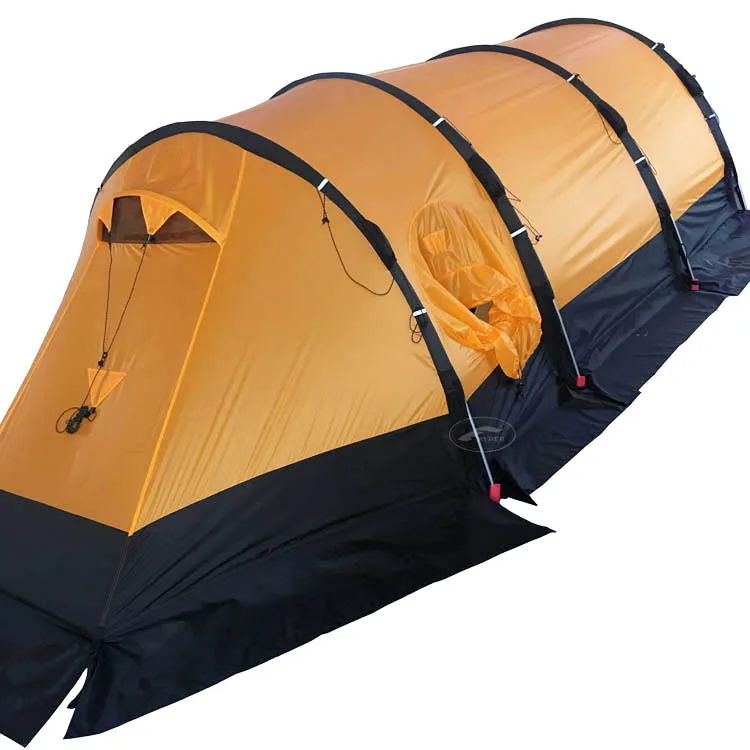 Professional Outdoor Manufacturer High End 40D Nylon Silicone Single Treated Glamping 4 Person Family Tent China  Supplier