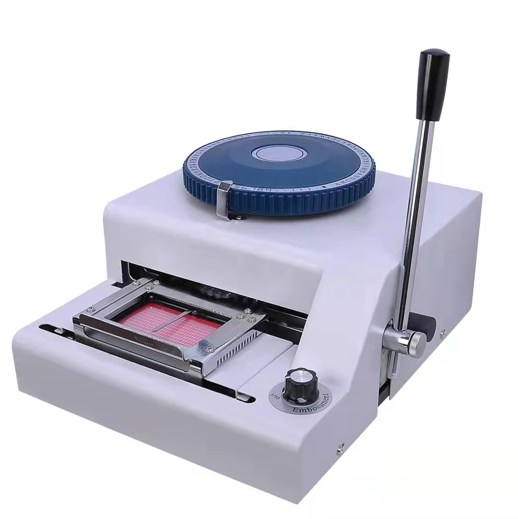 good quality manual hand operated pvccard embossing machine