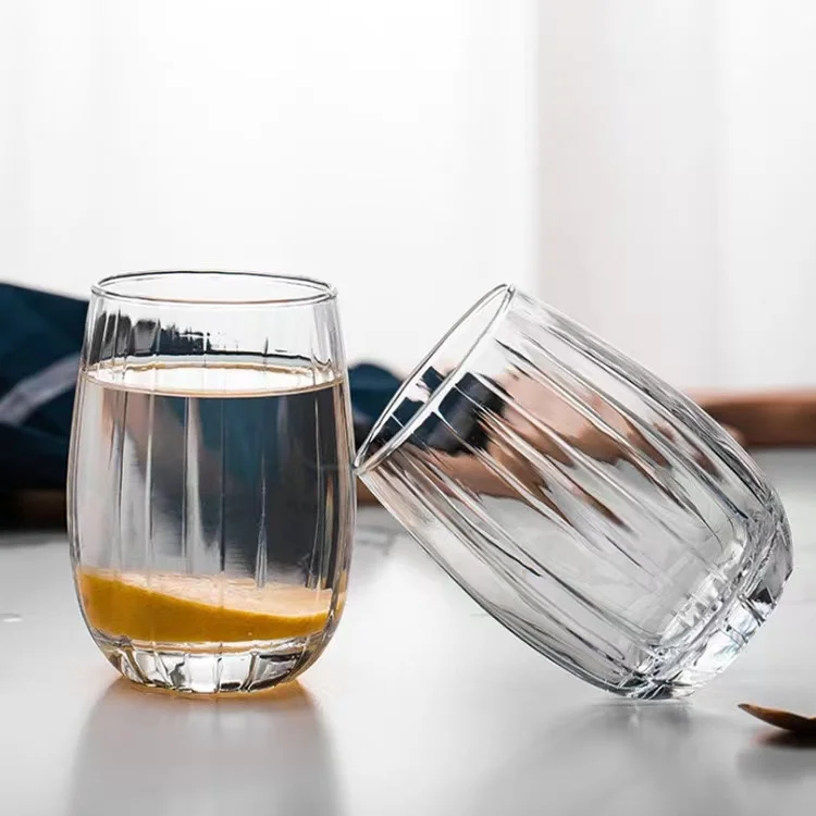 290-510ml Wholesale Premium Quality Glassware Lead-free Crystal Glass Stemless Tulip Shape Water Glass Whisky Wine Tumbler