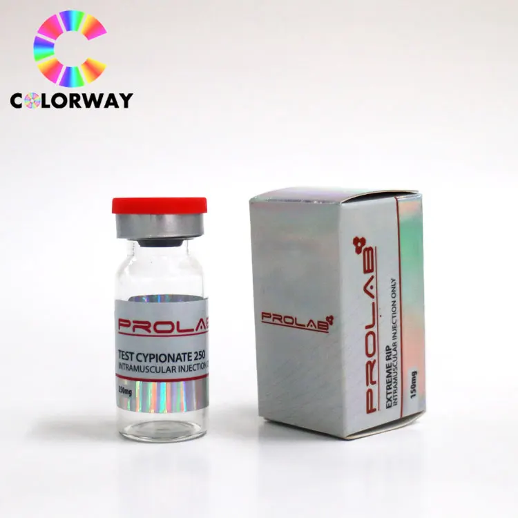 medicine drug packaging 10ml Vial Steroid Bottle Labels Custom Private Label box Printing