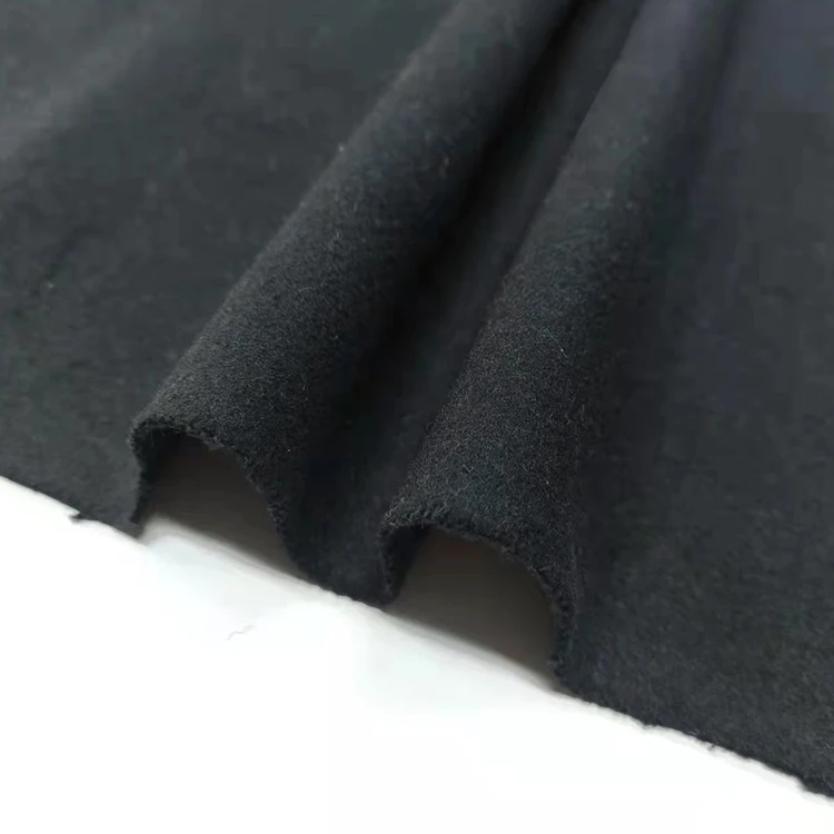 In stock hot selling  Melton fabric wool nylon polyester blend 10% wool for garment
