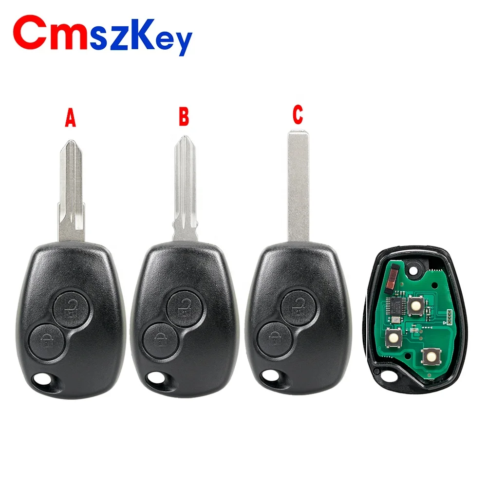 For  Renault Symbol Trafic Logan Sandero 2 BTN Remote Key Fob 433Mhz 4A Chip HU136te VA2 VAC102 Blade
