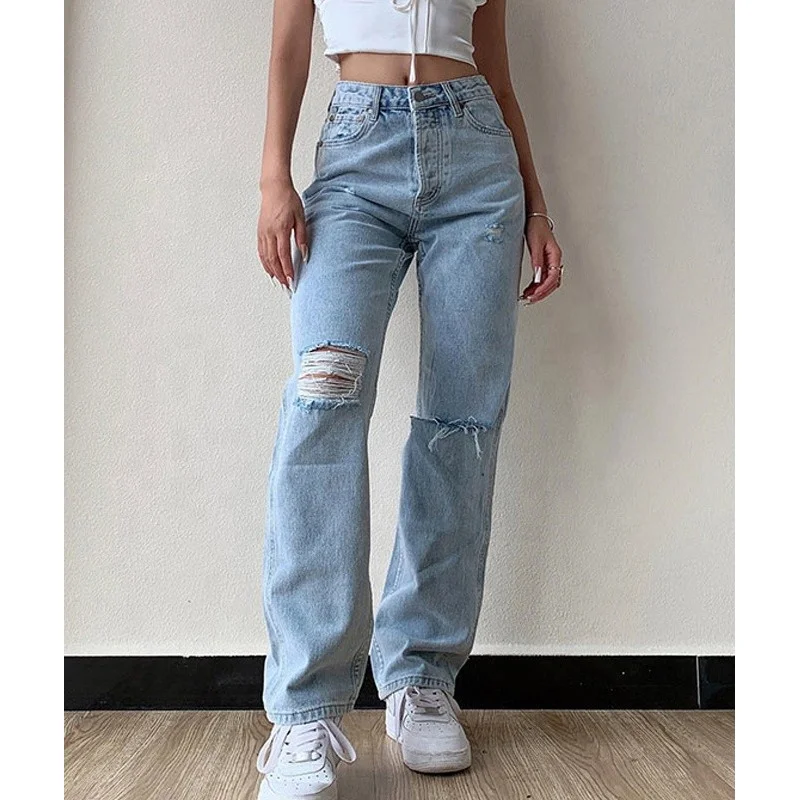 Джинсы fajerosперуанские женские с широкими штанинами, модные брюки с карманами для мам, роскошные пикантные штаны, большие размеры