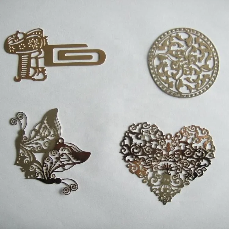 High quality Cheap new design Custom Gift Metal Brass Cut Out metal Bookmark