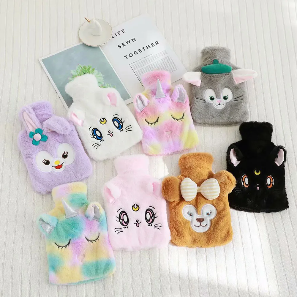 cute hand warm rubber pvc bag unicorn hot water bottle