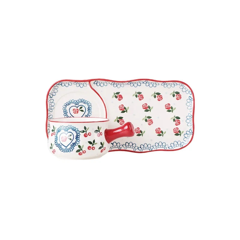 Лидер продаж, милая керамическая декоративная посуда для выпечки, пиццы, пищи, керамическая посуда