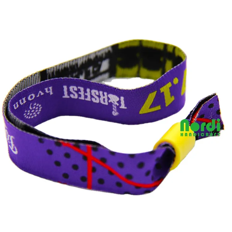 Polyester concert wristband Textile wrist band Bracelet wristbands