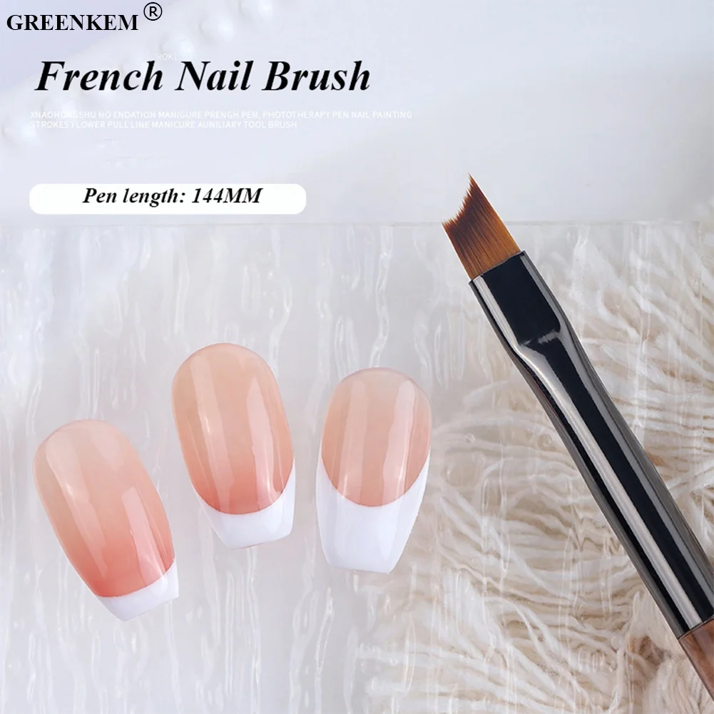Manicure French Nail Art Brush Drawing Flower Crescent Pen Arc Professional French Kolinsky Acrylic Nail Liner Brush
