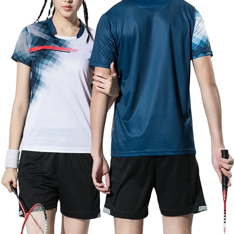 
Unisex Customized Quick Dry Tennis Shirt Set Badminton Clothing 