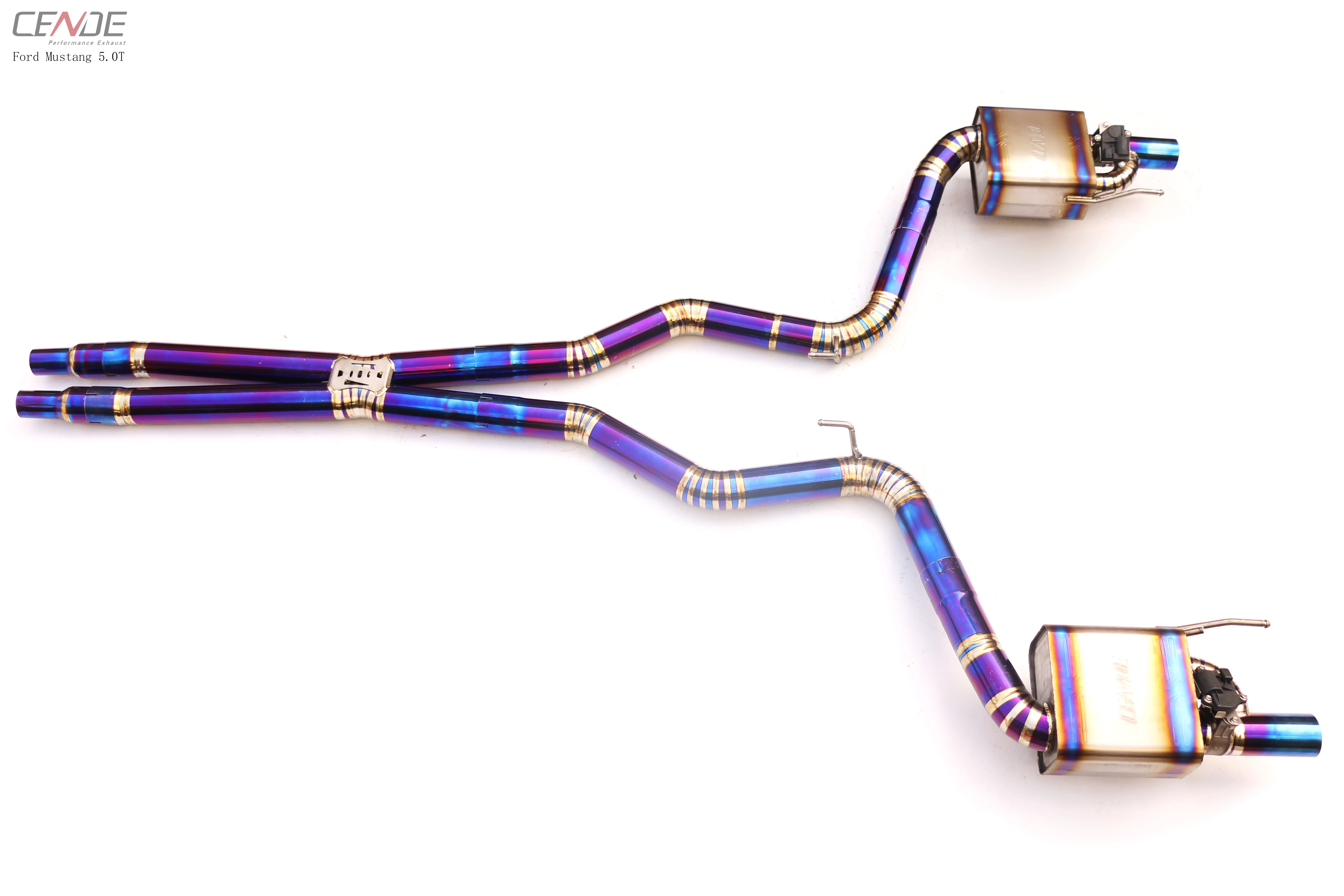 Customized 76 mm Performance titanium pipe  system 2.3 t exhaust for ford mustang exhaust 5.0 T