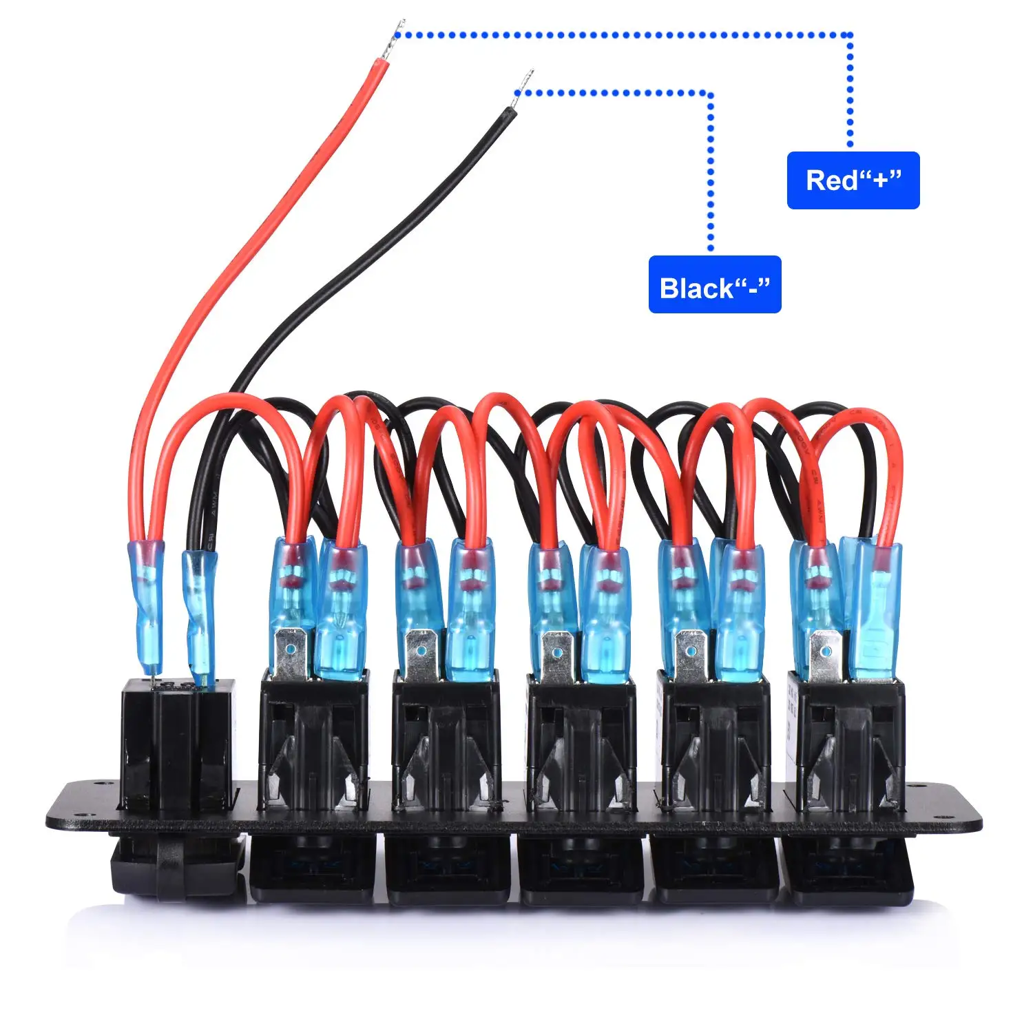 5 Gang кулисный переключатель панель с QC3.0 + PD Dual USB Автомобильное зарядное устройство вольтметр Водонепроницаемый 12V 24V DC для автомобиля грузовика