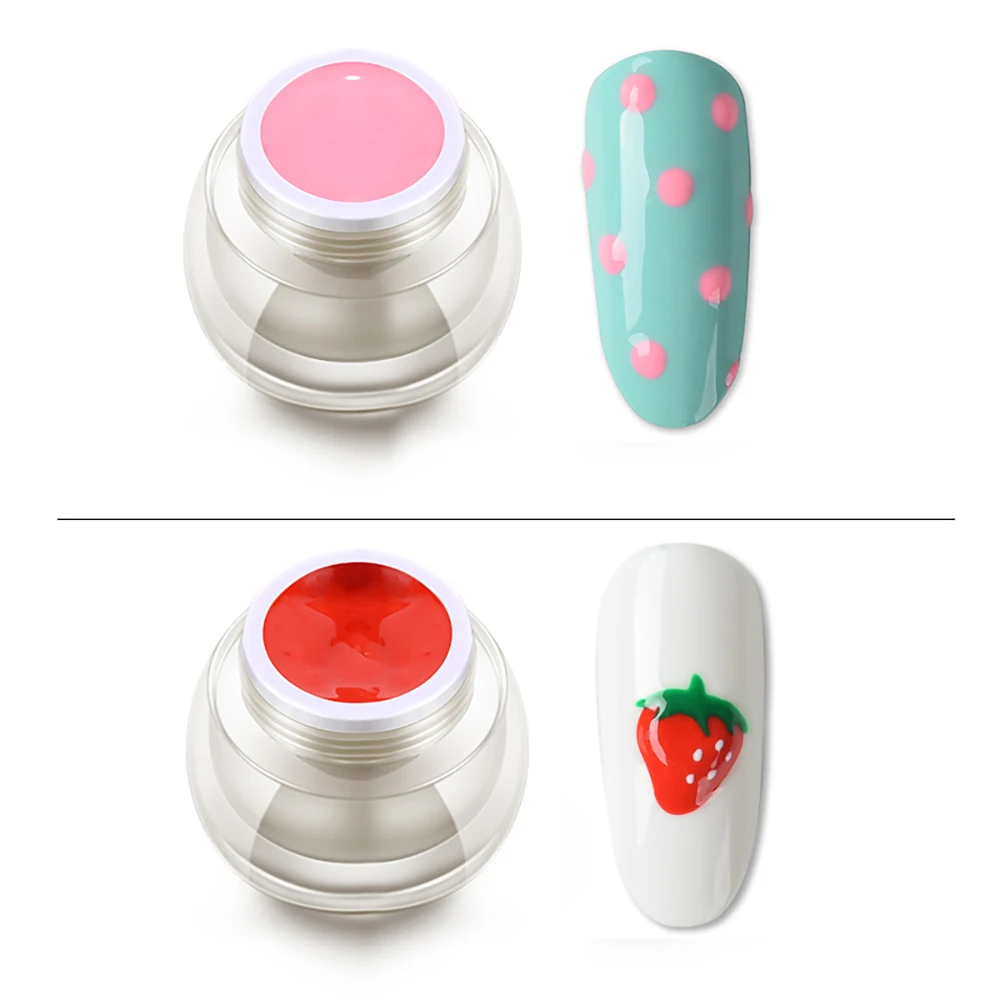 3D Paste Nail Art Embossed Carving Painting UV Gel for Nail Easily Soak Creamy Nails Polish Soak Off Lacquer Varnish UV Gel MSDS