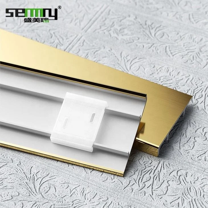 High Quality new design free sample stainless steelled skirting exterior angel brushed stainless steel skriting board