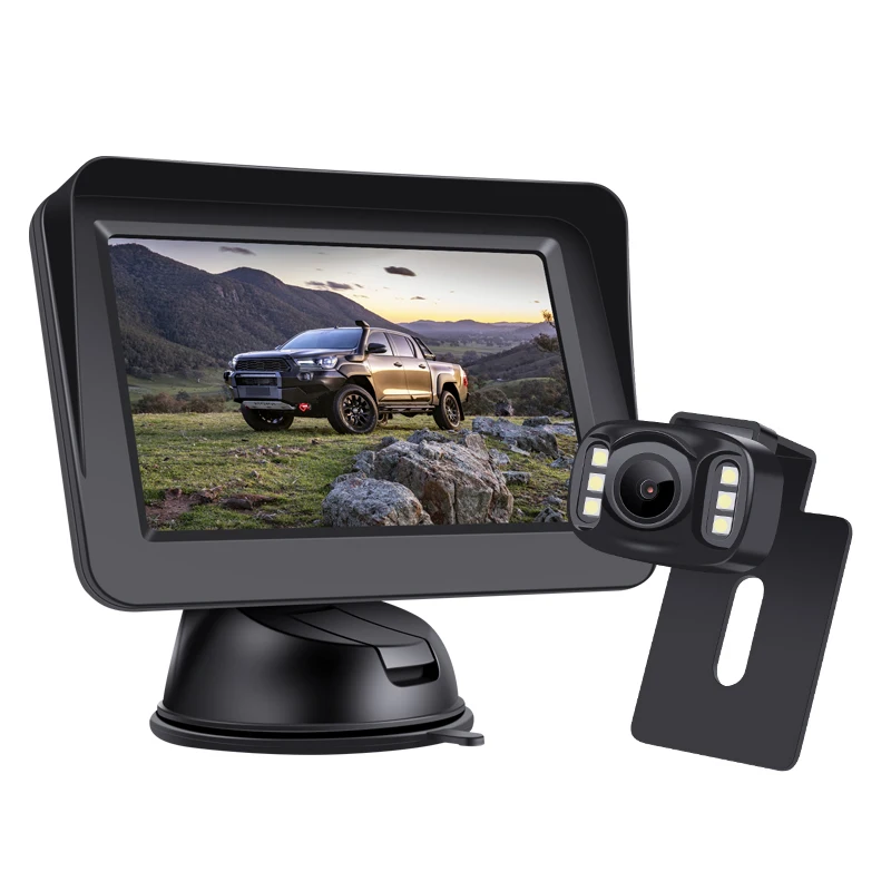 
Car Parking Assist Super Night Vision Rear View Camera with 4.3 Inch Dashboard LCD Screen car reversing camera system 