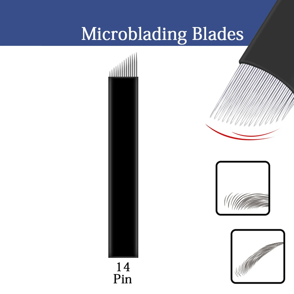 Wholesale Flexible 0.2mm Black Microblading Needle Blade Eyebrow Tattoo Needles for Semi Permanent Makeup Beauty