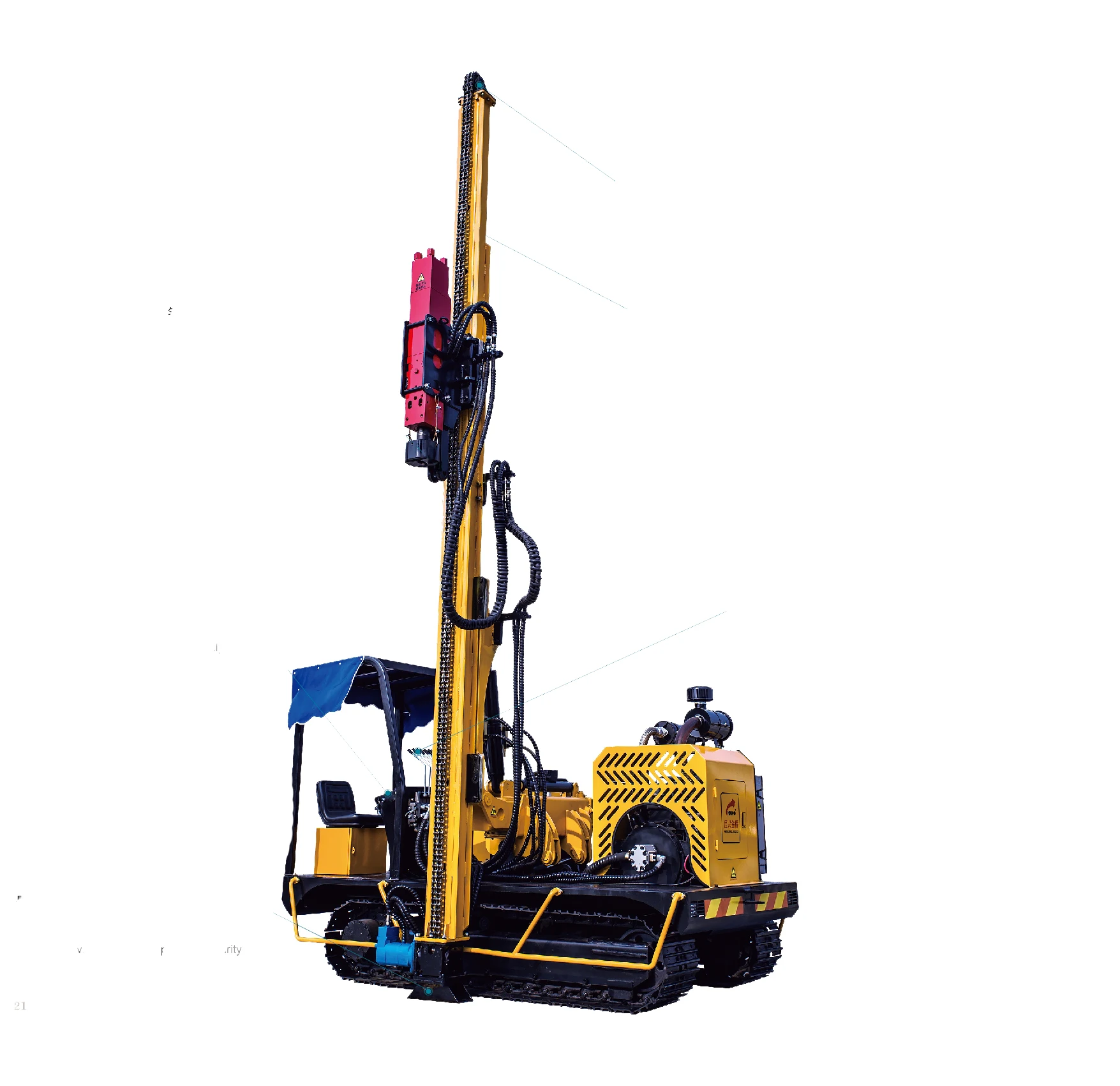 Solar PV Plant Ground Screw Driving Pile Driver Crawler Solar Pile Driver Machine