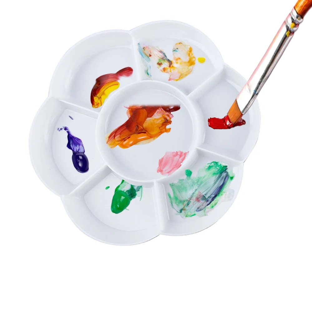 Plum White Paint Tray Palettes Painting Palette With Lid For Kids