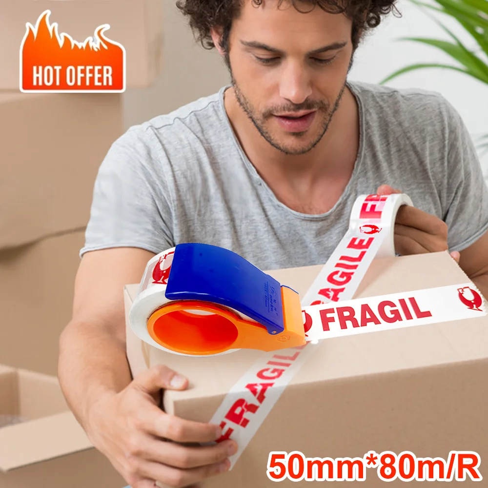 Custom Printed White Red PVC PE Film Warning Tape Acrylic Adhesive Self-Adhesive Barricade Caution Safety Roll Carton Sealing