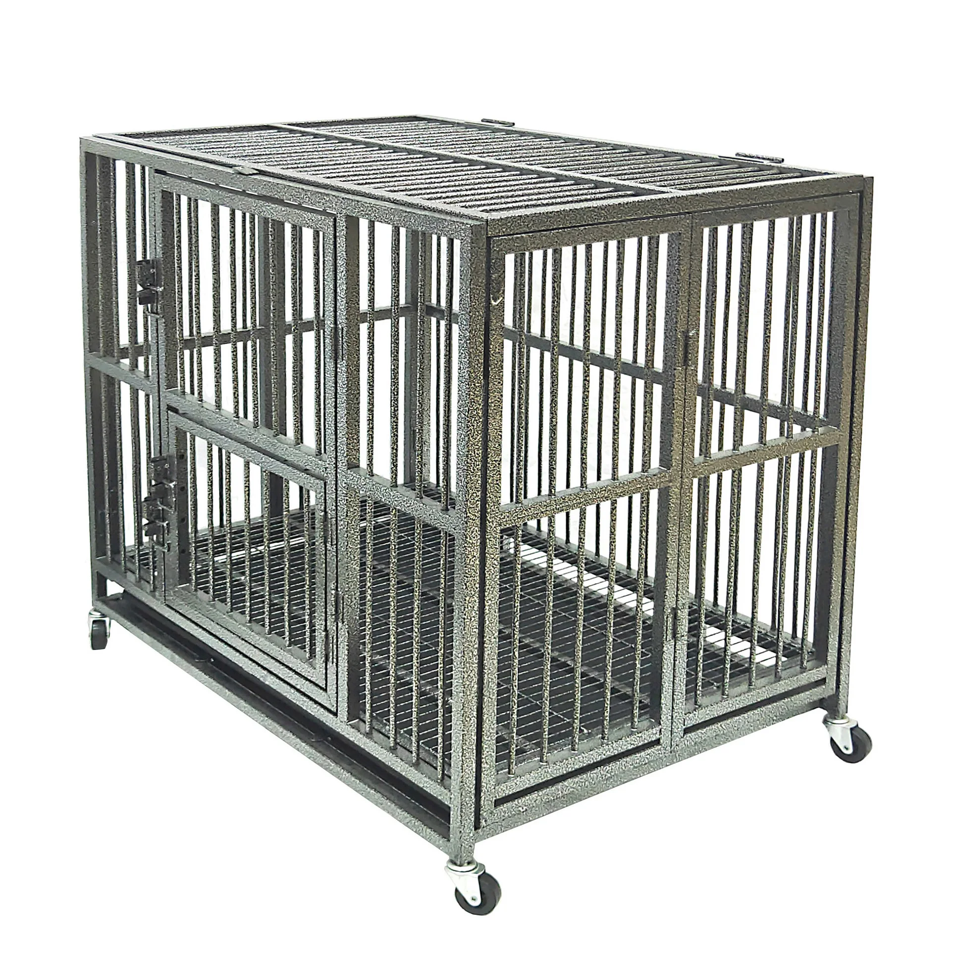 Factory Wholesale Eco-Friendly Metal Foldable Large Heavy Duty Pet Dog Crate Dog Cage MH-FHD36