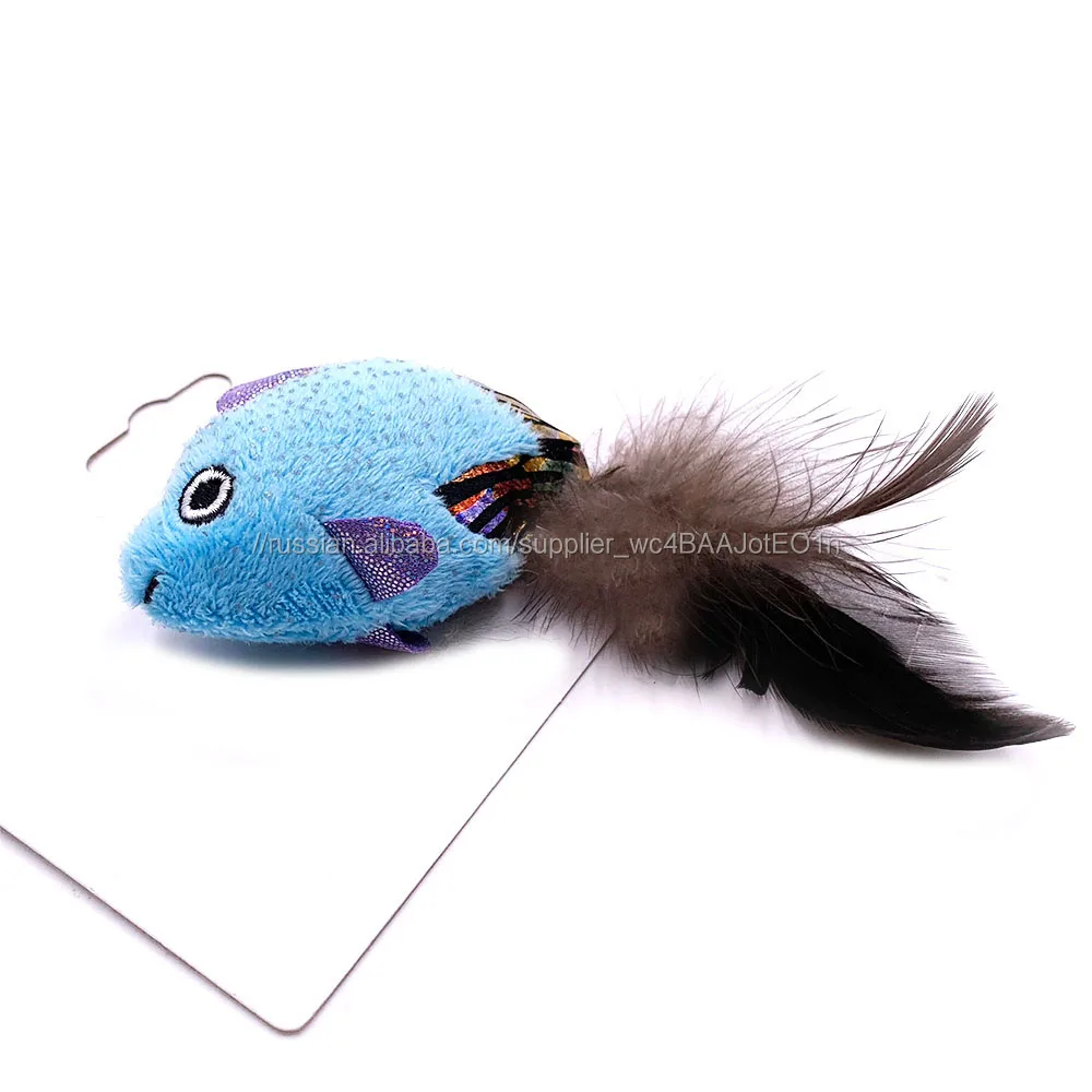 Персонализированные мягкие органические царапины chaser чучела красочные рыбы в форме кошки игрушка для интерактивных