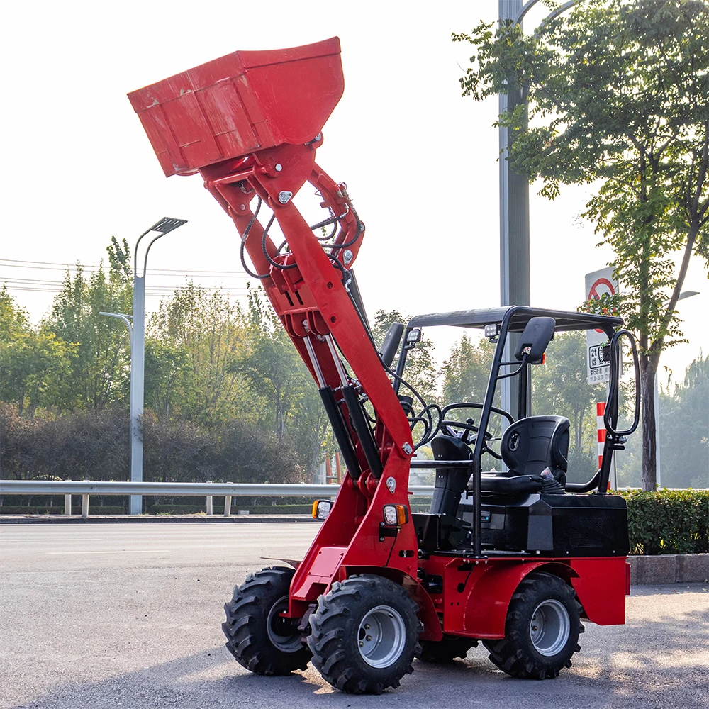 Factory Directly Battery Electric Mini Skid Steer Loader Under Construction Make Farm Wheel Loader
