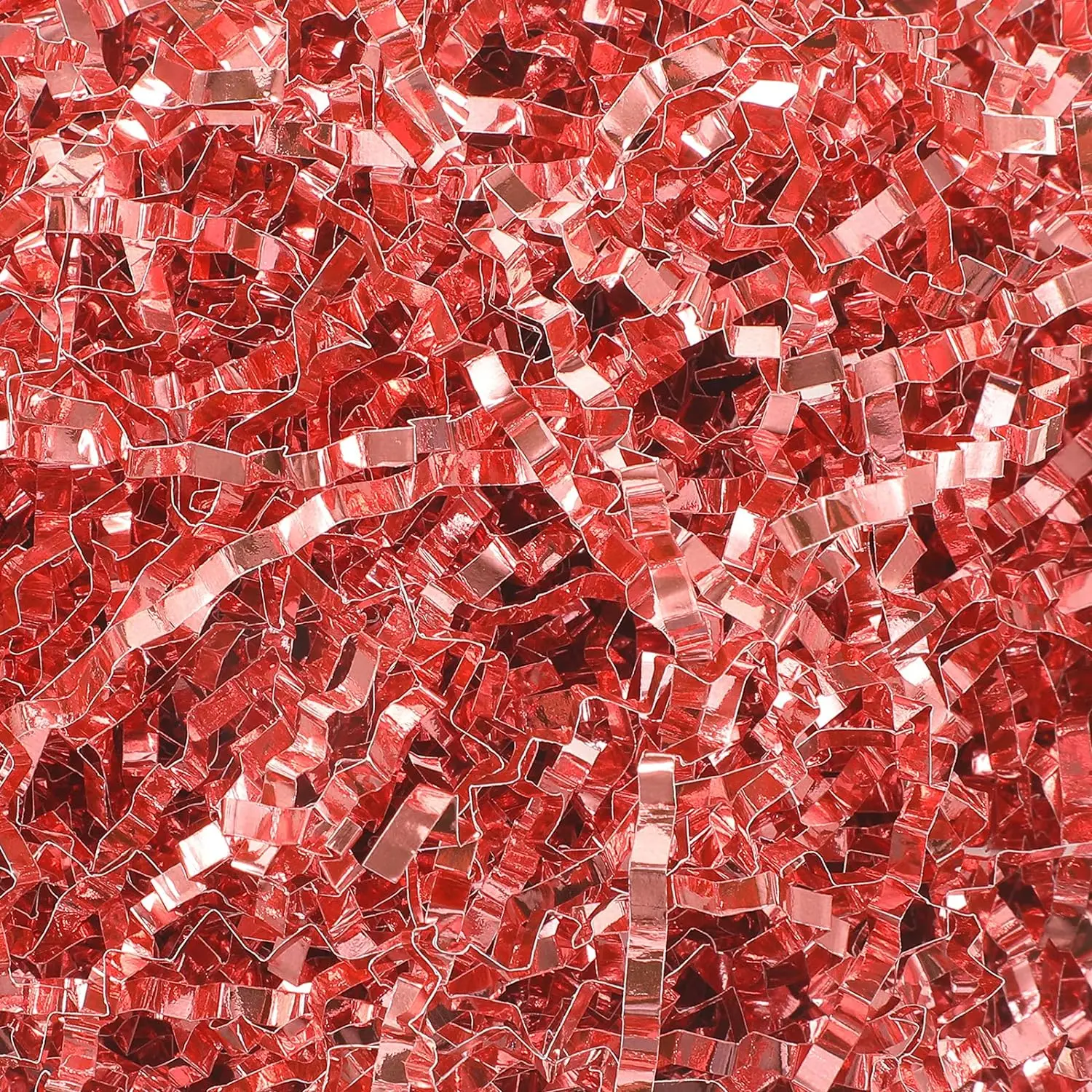 Luxury Decorative Packaging Rose Gold Sliver Metallic Stuffing Foil Crinkle Cut Shredded Paper Tissue Filling for Packaging