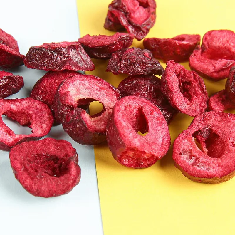 Freeze-Dried Cherry and Berries Crispy Fragrant Healthy Nutrition Sour Sweet Vacuum Lyophilization Wholesale