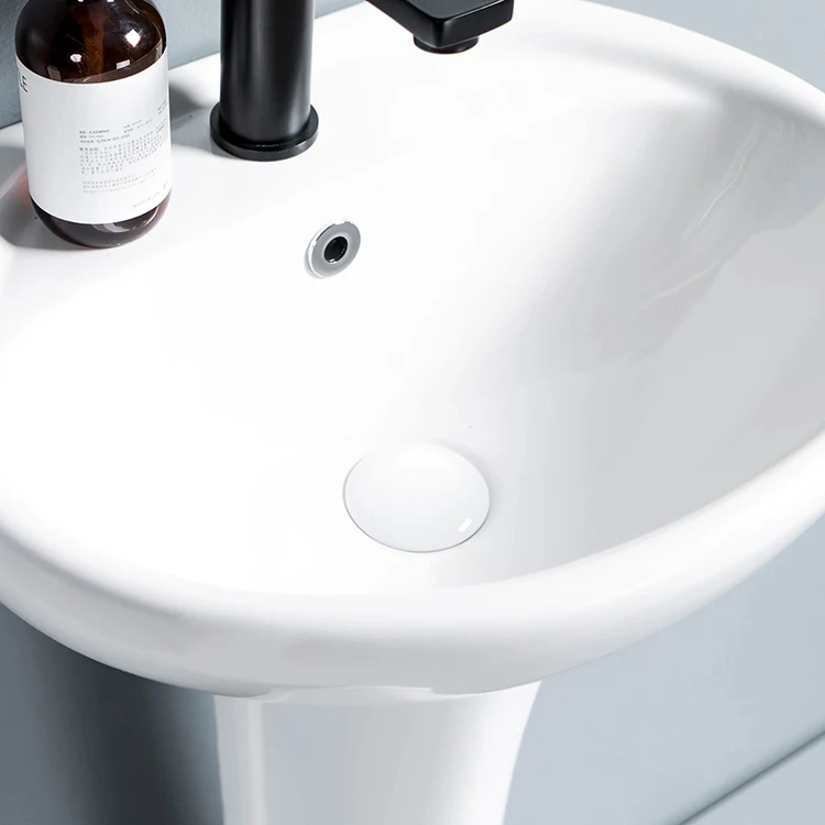 Customized Ceramic Floor Stand Toilet Sets Bathroom Washdown Two Piece WC Toilet With Pedestal Basins Sink