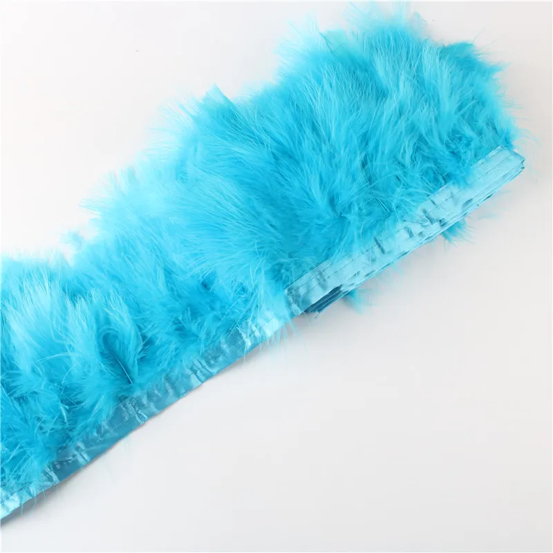 Wholesale Turkey Marabou Feathers Fringe Trim for Sewing Needlework Wedding Dress Decoration