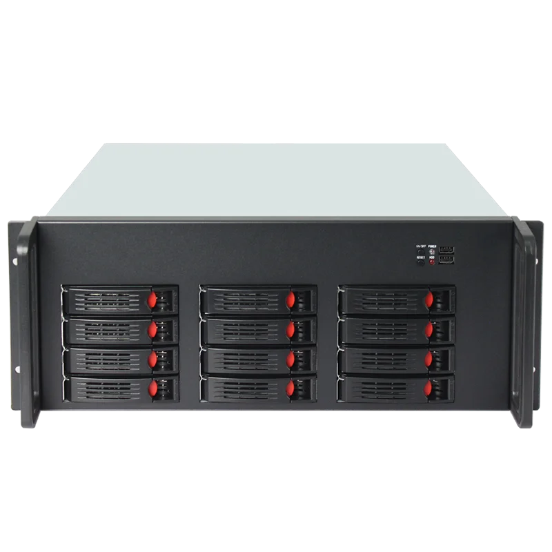 4U 12bay хранение данных алюминиевый блок питания ATX служить чехол стоечный промышленного ПК серверное шасси для DAQ доски