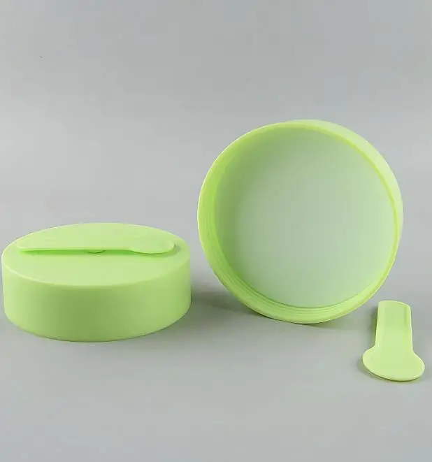 Wide mouth frosted Cosmetic Container Jars with Magnetic spoon for Scrub