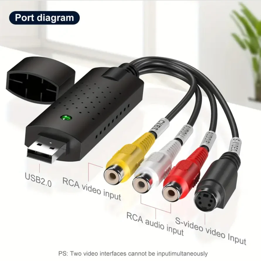 Support Win/Mac VHS to DVD Converter Capture Analog video to Digital Format VHS VCR to Digital Format