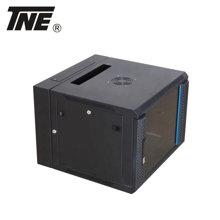 6U cabinet 9U cabinet wall mounted with hinged swing out double section