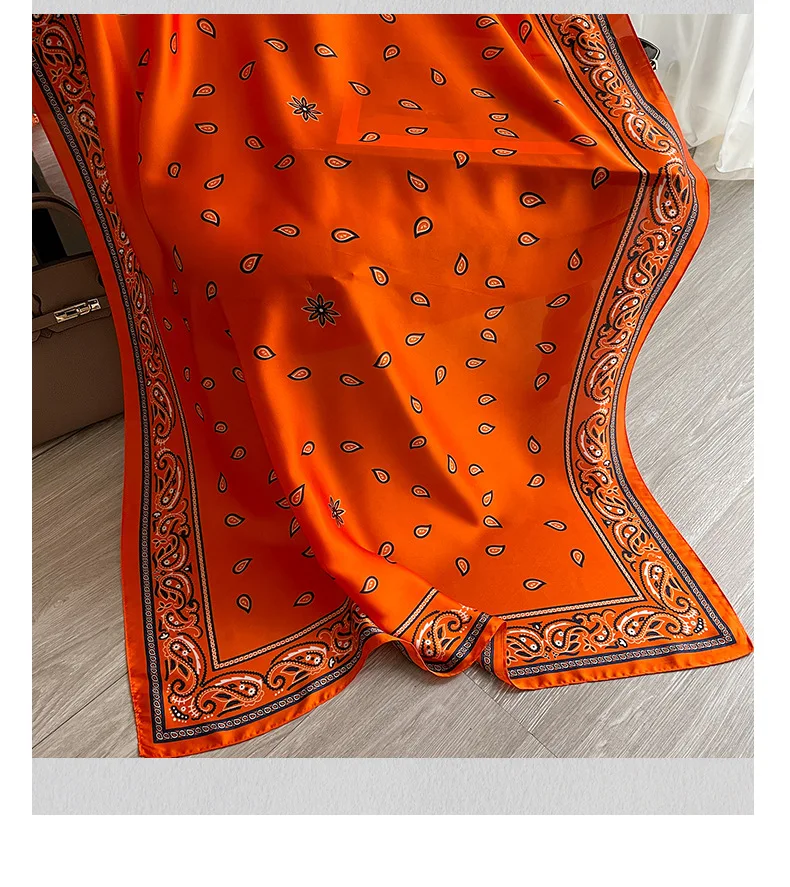 90*180cm New Imitated Silk Satin Dot pattern print scarf long Shawl Scarf