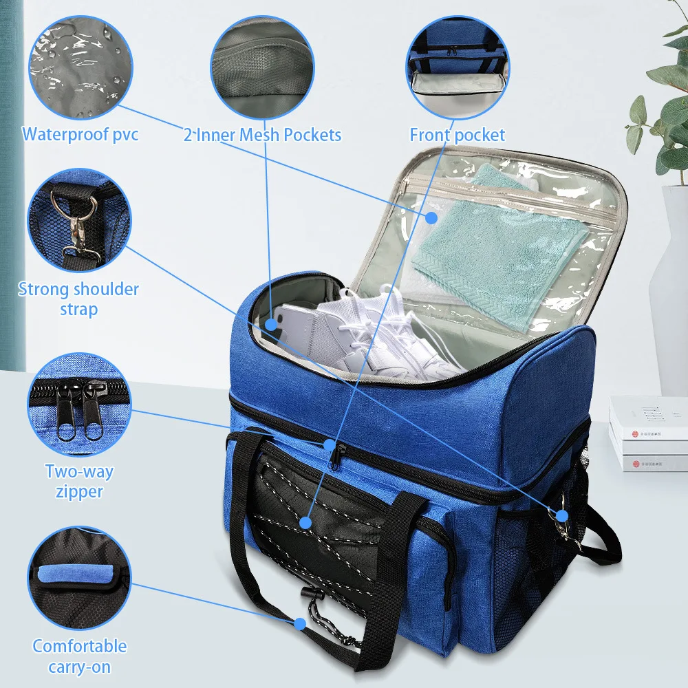 Custom Portable Large Capacity Travel Shoes Bowling bags Outdoor Sport Bowling Tote Bag For Men Women With Your Logo