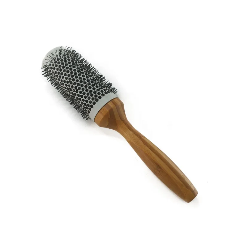Wooden roller hair brush Salon styling brush wet detangle hair brush comb for curly hair