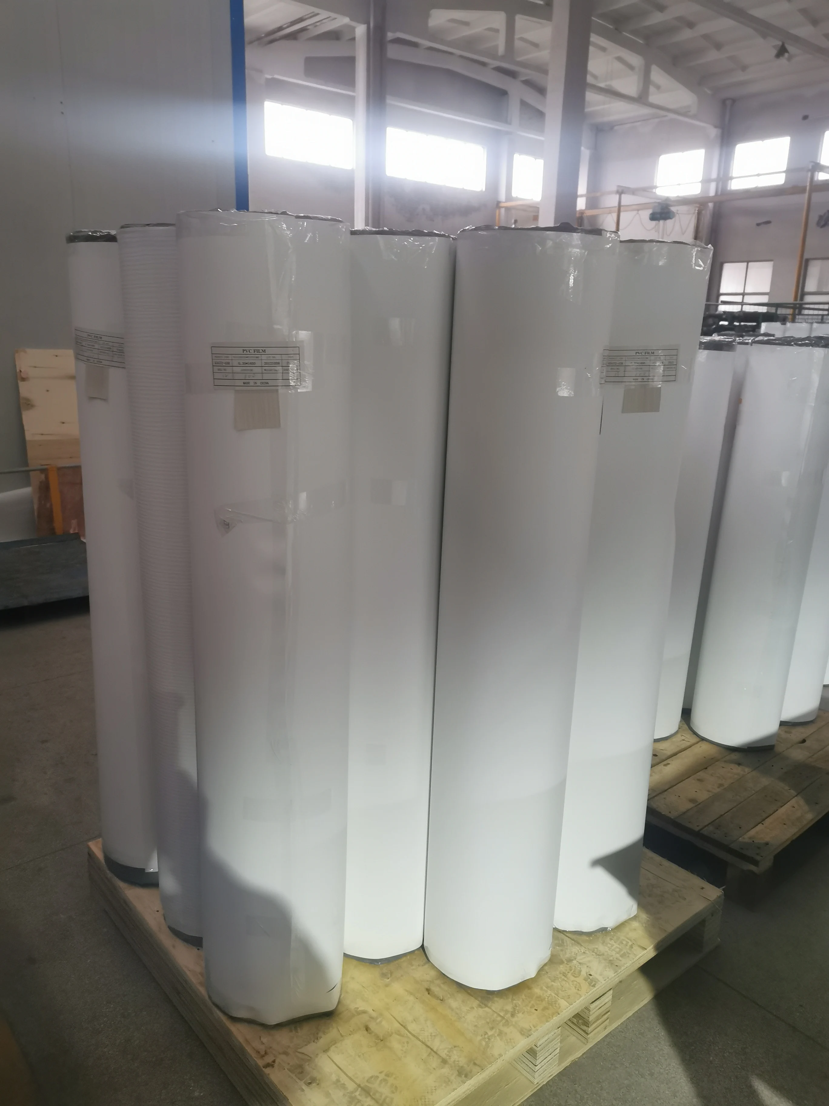 Packed in rolls embossed pvc film pvc foil vacuum membrane press