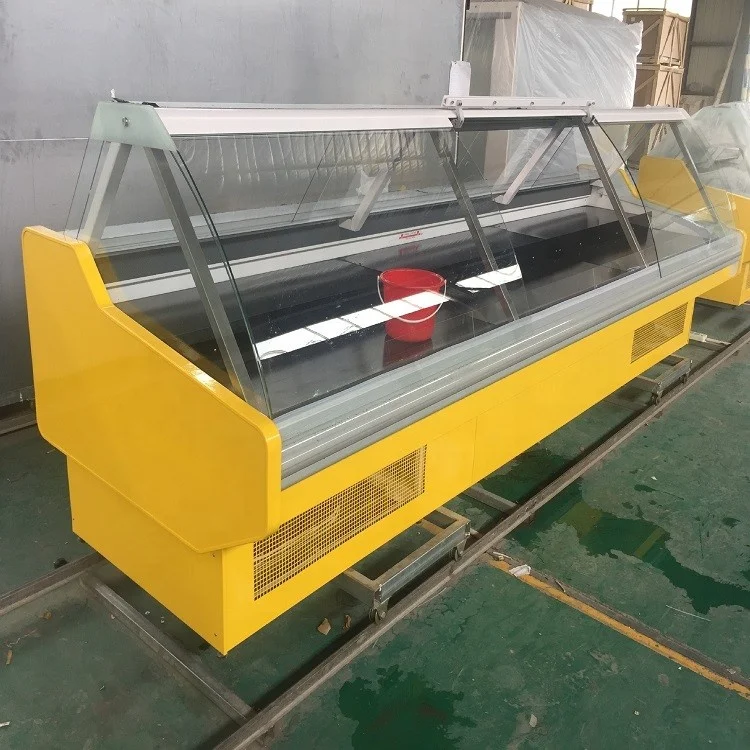 butcher shop meat refrigerator supermarket cooked food refrigerator showcase