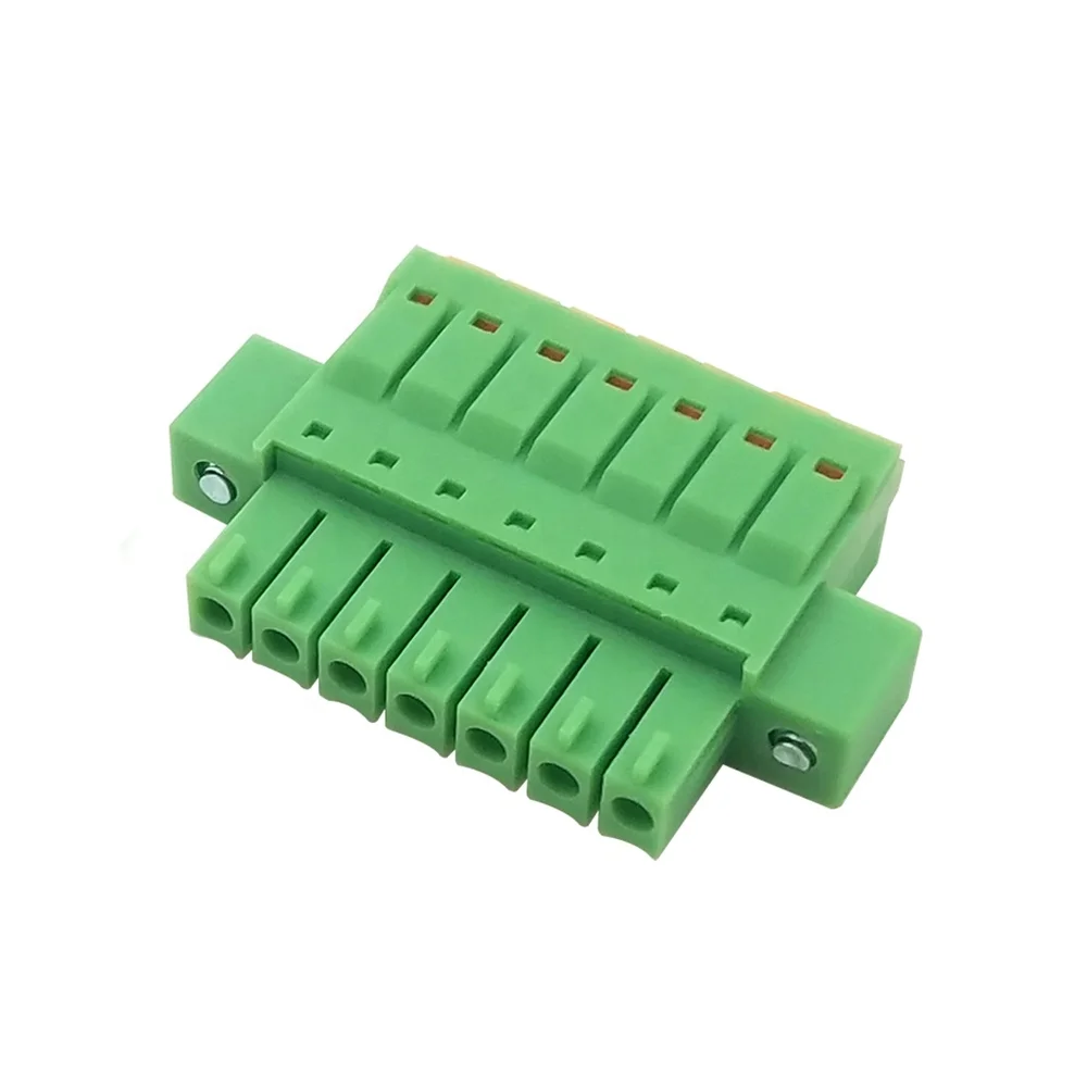 15EDGKM-3.5 pcb connector terminal block FMC 1.5 spring plug terminal block connector with screw flange