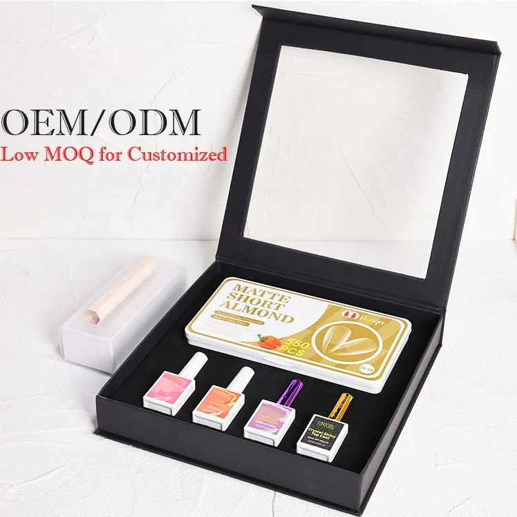 Unigel Low MOQ Private Label Press On Nail Gel Glue Super Adhesive Tips Soft Gel Polish Set Combo Set