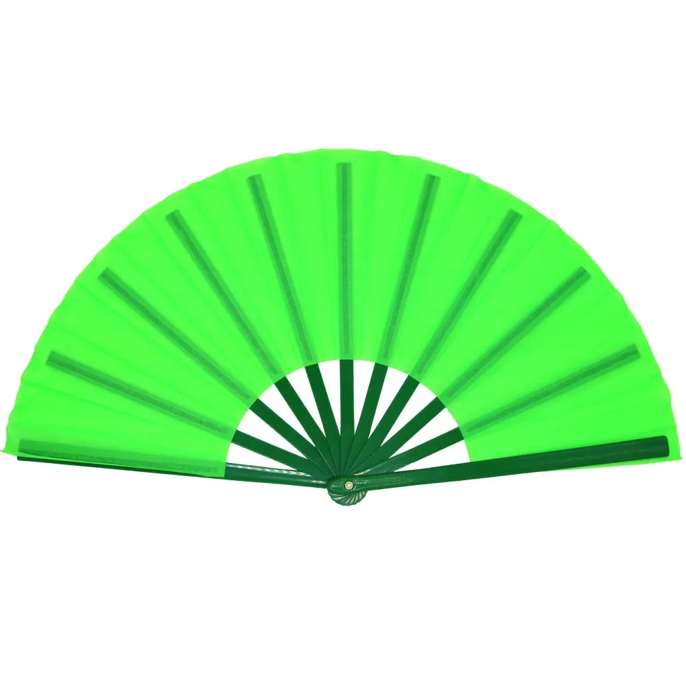 
personalized 33cm kung fu handheld black hand fan 