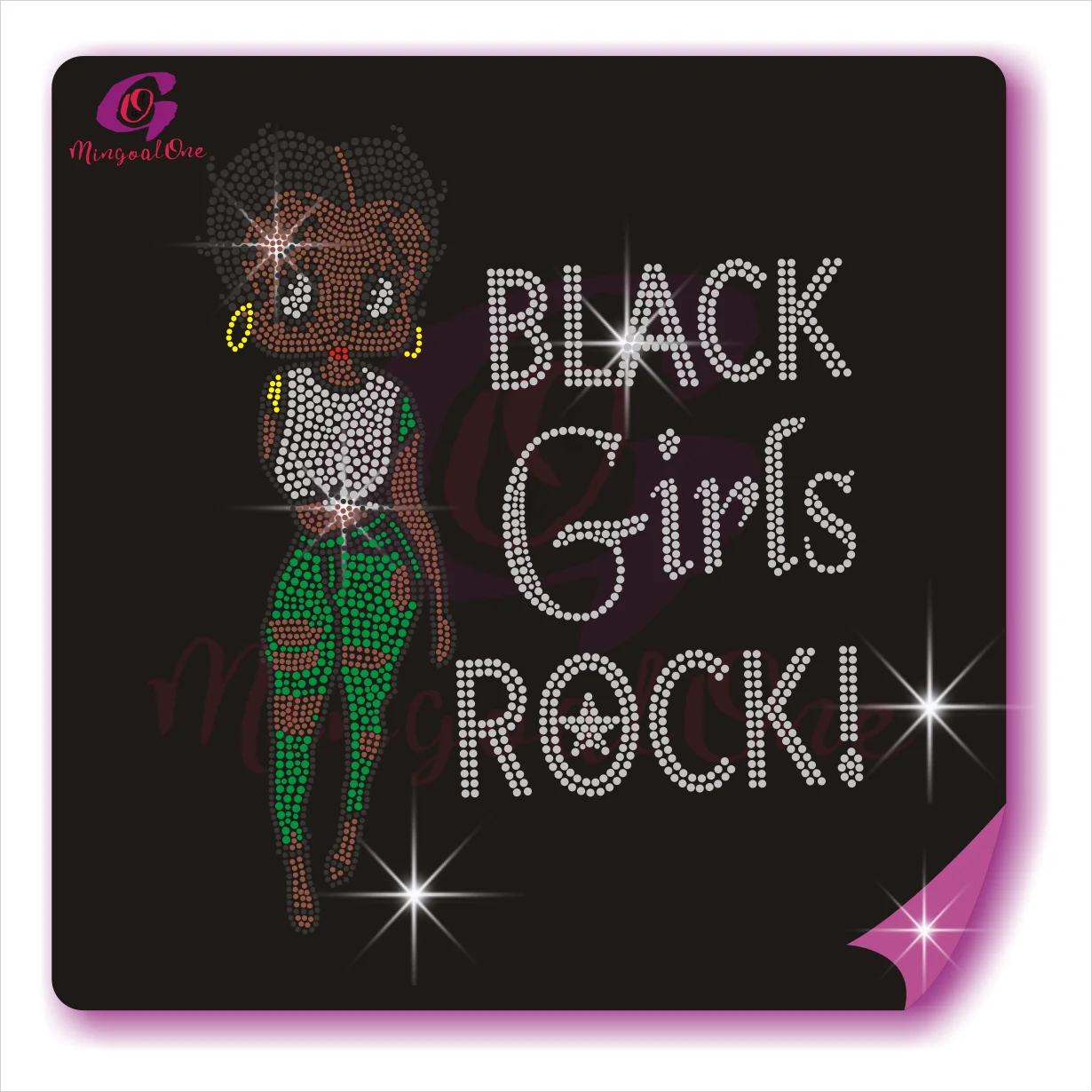 China Factory Direct Sale High Quality Bling Crystal Rhinestone Motif Custom Rhinestone Iron On Transfer Design